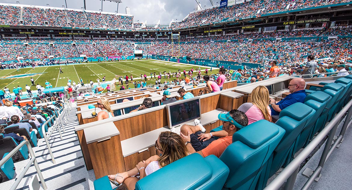 Seating Experiences - Miami Dolphins New StadiumMiami Dolphins New Stadium